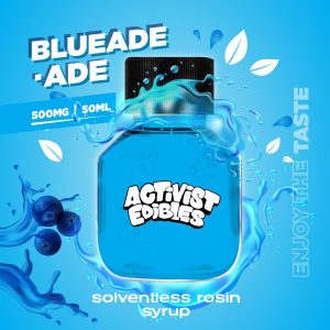 Activist Edibles Blueade Rosin Drinks 500mg | 50ml Solventless Rosin Syrup