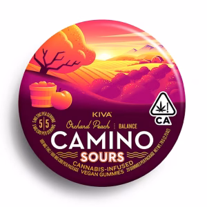 Camino Balance Orchard Peach Sours THC:CBD 1:1 Gummies 100mg