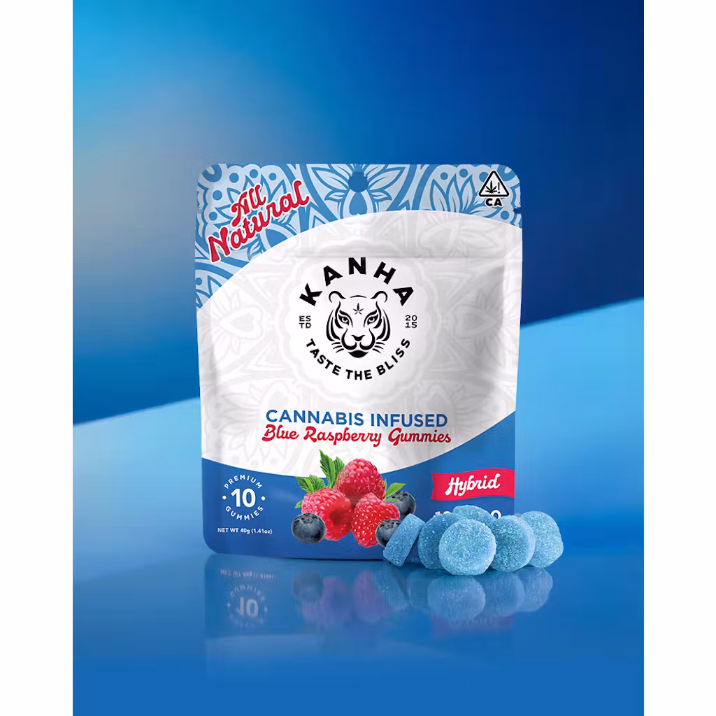 KANHA Classic | Blue Raspberry Gummies | 100mg | 10ct | 10mg/ea