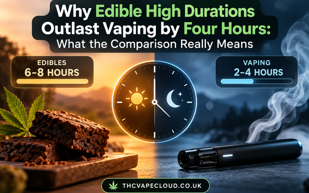 Why edible high durations outlast vaping by four hours: what the comparison really means